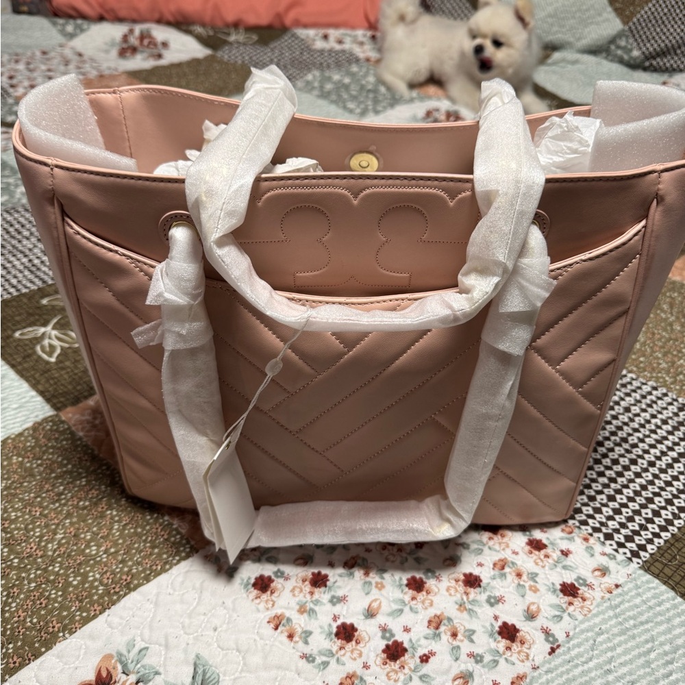 Tory Burch Quilted Blush Tote BNWT